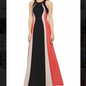Bcbgmaxazria Sleeveless Color-Block Gown